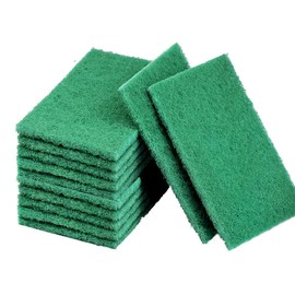 Amaoma Scouring Pad Nylon Carborundum Scouring Cloth Scratch-Free Cleaning Cloth Durable Heavy Duty Scour Pad All-Purpose Scrub Sponge Scouring Pad Scratch Pot Scrubber Pads Cleaning Sponge Pack of 10
