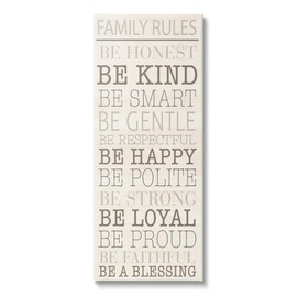 Stupell Industries Uplifting Family Rules Canvas Wall Art by Sundance Group