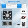 PANO-MOUNTS 80mm 3.15inch Dual Ball Upgraded IP68 Waterproof Cooling Fan