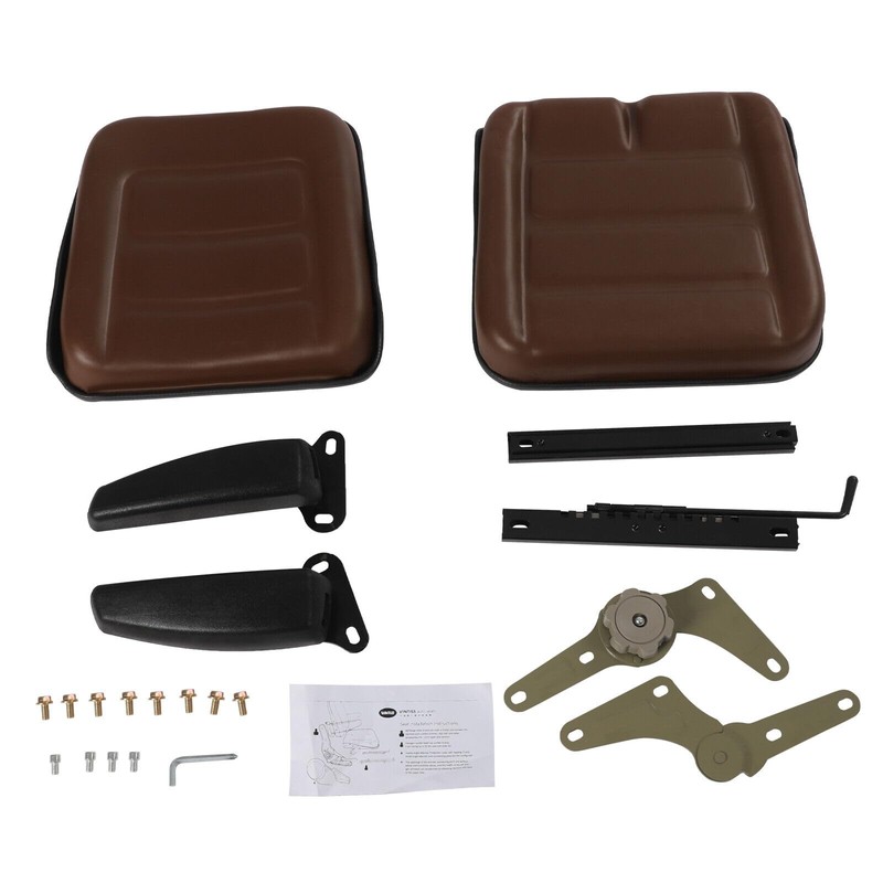 LS-01 Universal Tractor Seat W/Armrest Adjustable Backrest±50°For Dumper Forklift Mower