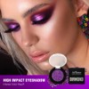 Single Purple Eyeshadow, Blackcurrant Purple Glitter Eyeshadow, Highly Pigmented, Long-Lasting