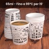 100 Paper Coffee Cups 65ml Italy White Eco Friendly Biodegradable