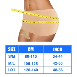 Adfuenom Stoma/Hernia Support Clothing, Ostoma Wrap, Ostomy Bag Cover, Stoma Belt Stealth, Ostomy Support Belt for Women, Ostomy Bag, Ostomy Accessories (Beige, S)