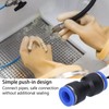 50Pcs Straight Pneumatic Connector Push to Connect Fittings for PU-10