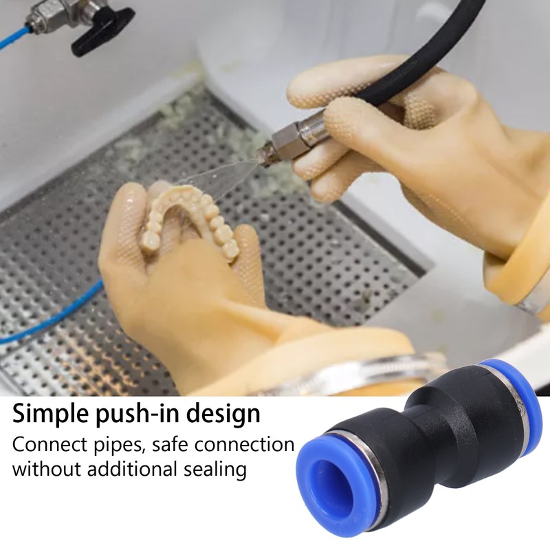 50Pcs Straight Pneumatic Connector Push to Connect Fittings for PU-10
