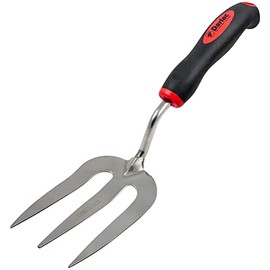 Darlac Garden Hand Fork – Perfect for Flower Beds and Borders – Garden Hand Fork with Rubber Handle
