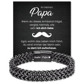 SOFIA FERRER Men's bracelet, gift brother, partner bracelets, Father's Day gift for dad, for my son, dad gifts, love gifts, Father's Day, birthday gift, Stainless Steel, No Gemstone