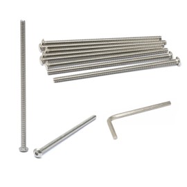 iexcell 10 Pcs M5 x 120mm Thread Pitch 0.8 mm Stainless Steel 304 Hex Socket Button Head Cap Screws Bolts Kit