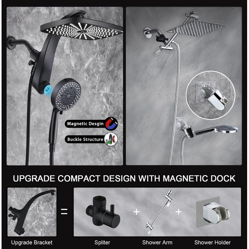 High Pressure Rain Shower Head: Upgrade Shower Heads with Handheld