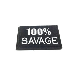 100% Savage Embroidered Airsoft Velcro Fastener Repair Patches