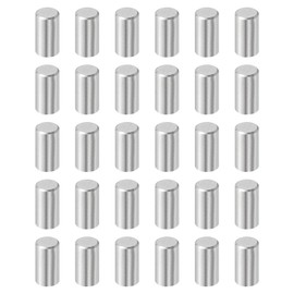 sourcing map 30Pcs 6mm x 12mm Dowel Pins, 304 Stainless Steel Cylindrical Shelves Support Pegs Locating Pin Shelf Fasten Elements for Bookshelf Cabinet Furniture Component (GB119), Silver