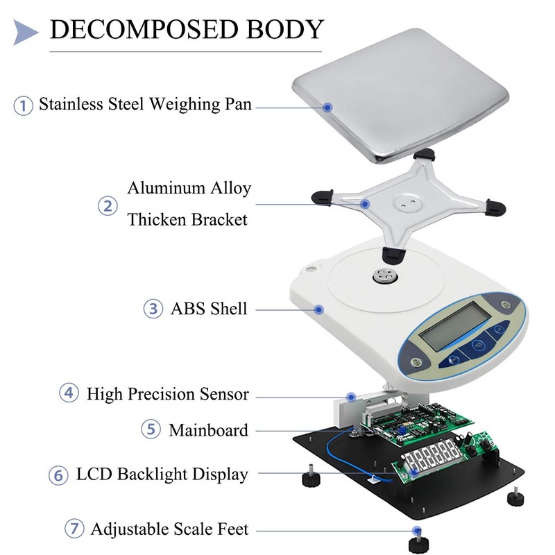 CGOLDENWALL Lab Scale 15kgx0.1g Digital Precision Scale Electronic Balance Laboratory