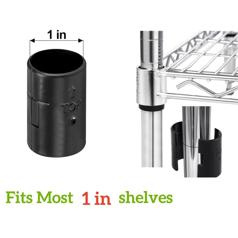 24 Pcs 12 Pairs Wire Shelving Shelf Lock Clips for