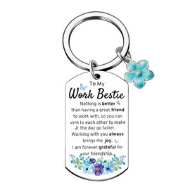 HUASANG Best Friend Keychains Birthday Friendship Gifts Funny Cute Ghost Keychain Gift for Teen Girl Boy Women Men, Blue, Mini