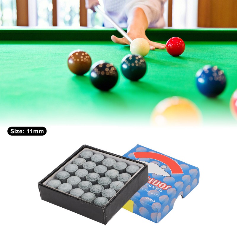 50Pcs Snooker Pool Cue Tips Grade A Leather Billiard Cue