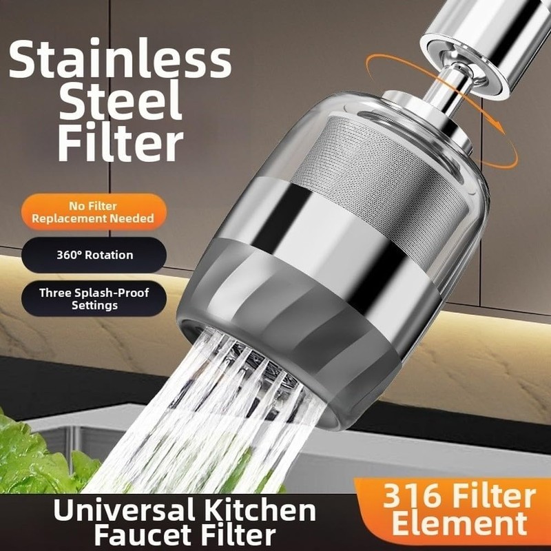 Extensor for grifo Cocina 3 Modos Giro 360° for acero