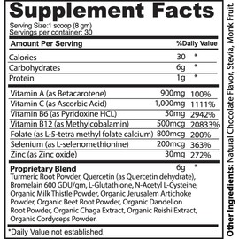 Mix-Fix Full Spectrum Detox Powder - Natural Daily Cleanse for Digestive Health & Vitality - Plant Based Vegan Liver Cleanse Powder - Gently Supports Body Detoxification | Chocolate (30 Servings)