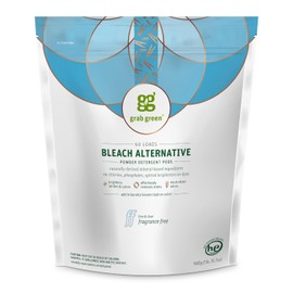 Grab Green Bleach Alternative Pods, 60 Count, Chlorine Free, Fragrance Free, Plant and Mineral Based, Laundry Booster to Brighten Whites, Removes Stains, Neutralizes Odors