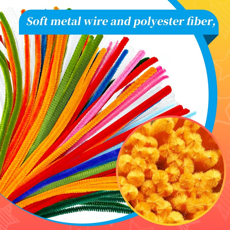 100PCS Black Pipe Cleaners,Pipe Cleaners Craft Bulk,Black Pipe Cleaner for
