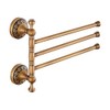Leyden Swivel Towel Bar, Antique Brass 3 Arm Swing Towel