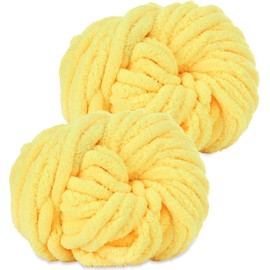 Hengrongshen Thick Wool Thick Yarn 2 Pieces 500 g, Chunky Yarn, Chunky Wool, Arm Knitting Wool for Crochet for Blanket, XXL Giant Wool, Perfect for Weaving Scarves, Hats, Pet Nest - Beige