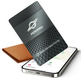 Air Tags Tracker with Apple Find My (iOS Only), [Apple MFi Certified] Bluetooth Smart Card Wallet Tracker, 5 Years Battery, Item Finder Wallet Locator for Passport, Bag (1Pack)