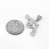 Solid 925 Sterling Silver Revolver Pistol Gun Pendant