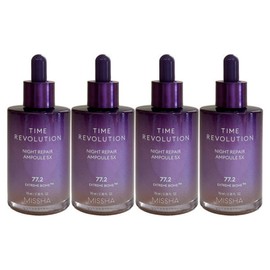 MISSHA Time Revolution Night Repair Purple Ampoule 5x 70ml 4 Pieces / Circle / MISSHA 타임 레볼루션 나이트 리페어 보랏빛 앰플 5X 70ml 4개  써클