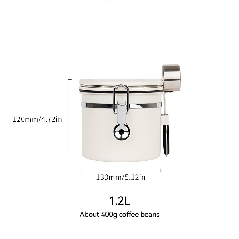 watchget Airtight Coffee Canister Coffee Bean Storage One Way Releasing