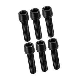 REPAIROCK 6 Pcs Bicycle Stem Screws for MTB Bike Bicycle Stem Durable M5x20mm Socket Head Cap Bolts Screws Nuts Steel Black Auto Replacement Parts