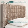 Headboard Cover Bed - Thickened Soft Stretch Slipcover Flannel Fabric,