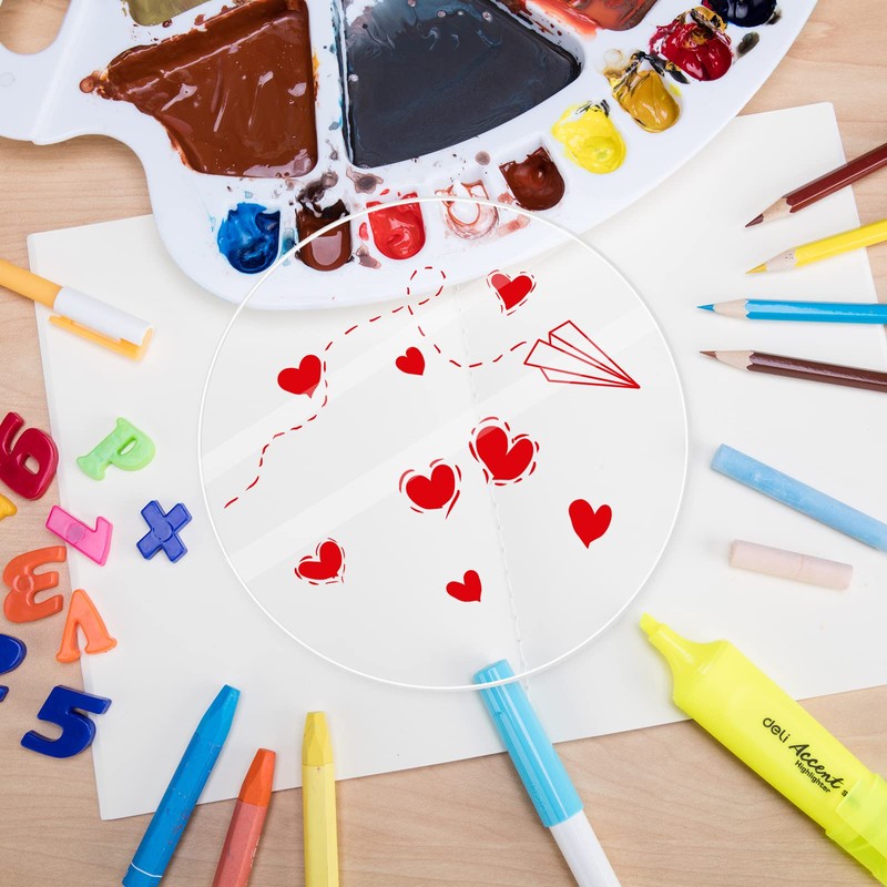 iCAGY Round Acrylic Sheet 1/4 Inch Thick 30 Inch Diameter