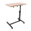 Rolling Laptop Desk Adjustable Mobile Computer Stand Bed Side Table