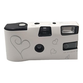 Single Time Use 35mm Camera with Flashing & 27 Exposures Color Films Included for Celebration Birthday ABS Film Camera