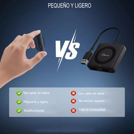 ZOKNGB 2 En 1 Adaptador Inalámbrico CarPlay/Android Auto, Conexión Plug & Play, Convierte CarPlay con Cable a Inalámbrico, Connect Estable para Automóviles, para iOS 10+, Android 11+