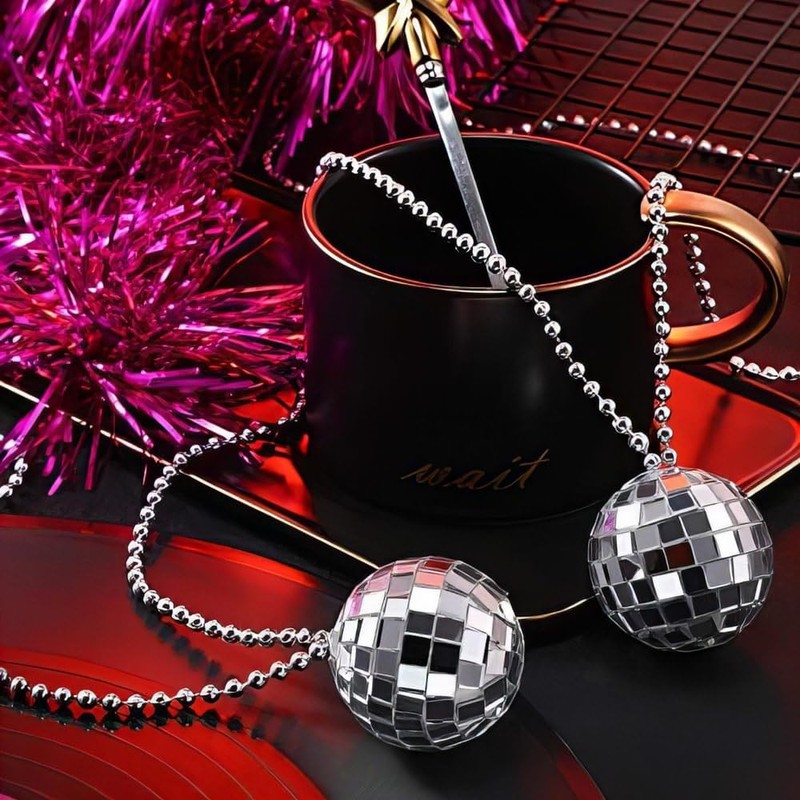 Rhode Island Novelty 2" Disco Ball Necklace