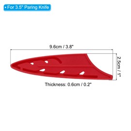 PATIKIL Knife Sheaths for Kitchen Knife for 3.5" Paring Knife, 2 Pcs Knife Edge Guard, Knife Sheath Covers Sleeves, Feather Fruit Knife Set, Red, 3.8"x 1"
