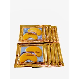 Dcomify 24K Gold Eye Mask - Anti-Wrinkle Patches, Gel Korean Eye Patches & Cooling Eye Masks for Skincare - Perfect Stocking Fillers for Women, Under-Eye Therapy & Forehead Wrinkle Remedies