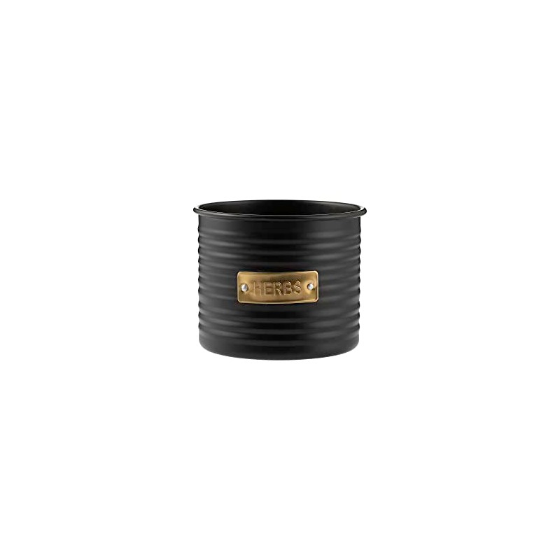 Typhoon Otto Black Herb Flower Pot
