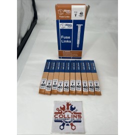 Indel Bauru Fuse Links EF40TCCIR, Type T, 40 Amp, EF51040 (Box of 10)