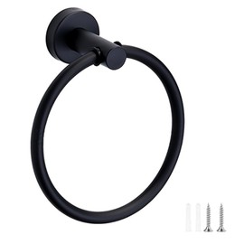 gotyou Towel Ring for Wall Mounting, Towel Ring Towel Rail, Stainless Steel Towel Holder, Round Towel Holder, Towel Ring, No Drilling Required for Bathroom, Living Room, Kitchen