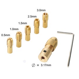GTIWUNG 14 Pieces Mini Drill Chuck Adapter, Micro Twist Drill Chuck Set, Mini Brass Drill Chunk Small Electric Drill Collet Micro Drill Chunk Holder