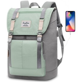YAMTION Backpack Laptop Women's Travel Backpack Men Unisex School Backpack Girls School Bag Boys Teenagers with 17 Inch Laptop Compartment, Teacher Backpack Casual Daypack for University Students