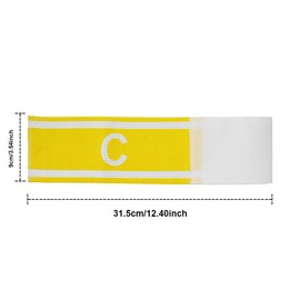 VerteLife Captain Band Player's Armband for Football and Rugby, Adjustable Bracelet, Captain Bracelet, Captains Bracelet for Adults and Children - One Size / Yellow
