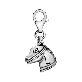 Quiges silver-plated animal charm pendant with lobster clasp for bracelets, Silver Plated, 66