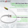 RetailAndBulk 6 Feet Phone Extension Cord for Landline Telephones •