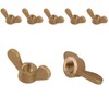 M6 Wing Nuts 5PCS Brass Wing Nut Heavy Duty Butterfly