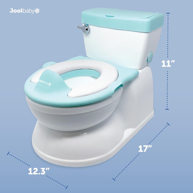 Real Feel 2-in-1 Potty with Wipes Storage, Flushing Sounds &