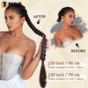 BECUS Long Braid Ponytail Extension with Elastic Tie Straight Sleek