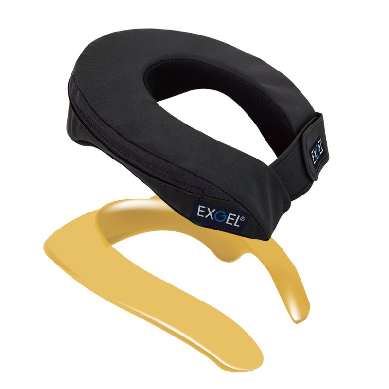 EXGEL AKK32J-BK Neck Pad, Neck Support, Junior Size, Black, Gel
